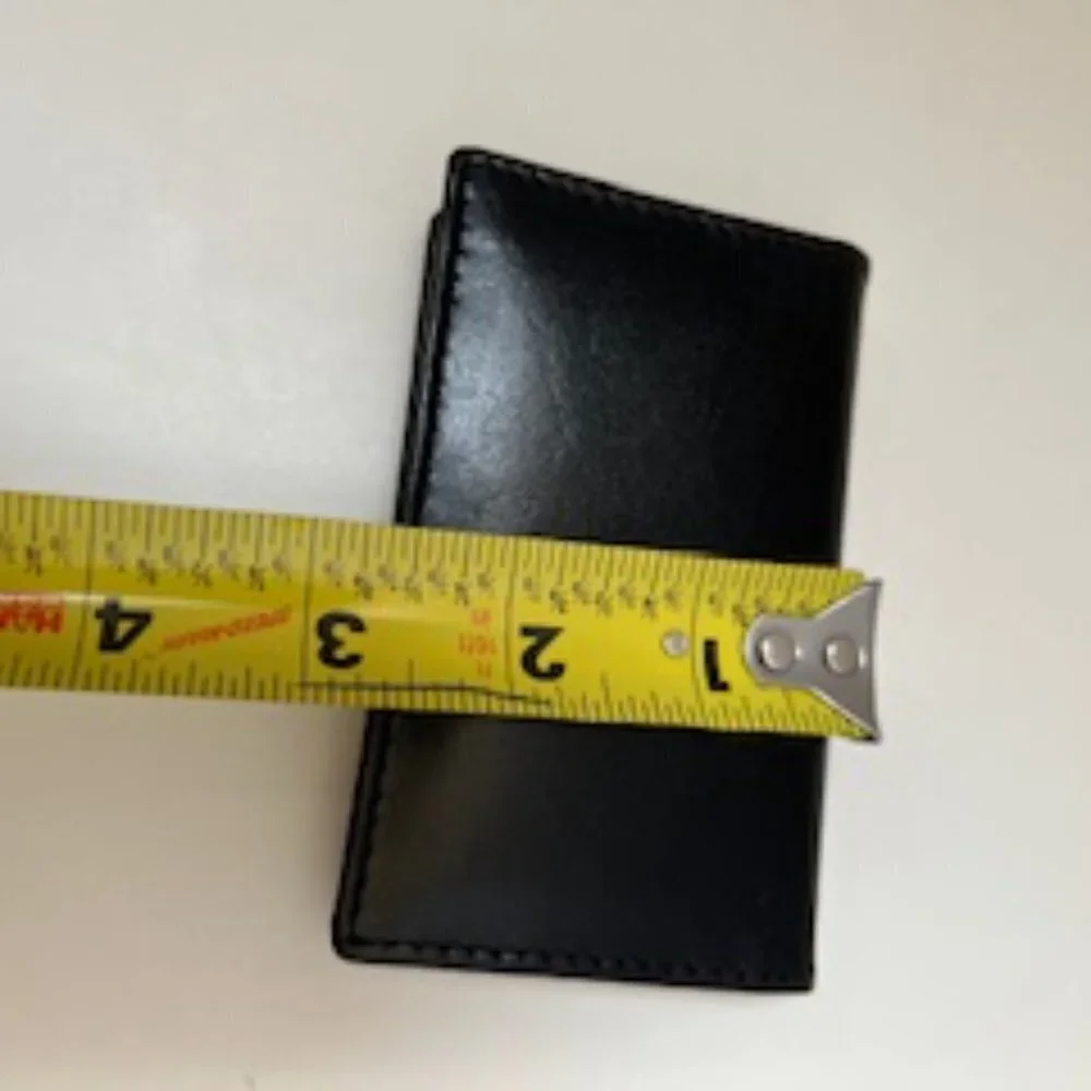 Winn International Slim Leather Card Case Black